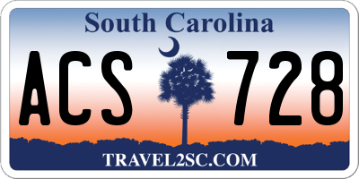 SC license plate ACS728