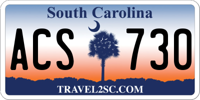 SC license plate ACS730