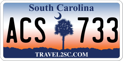 SC license plate ACS733