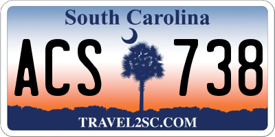 SC license plate ACS738