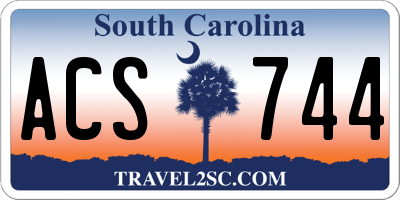 SC license plate ACS744