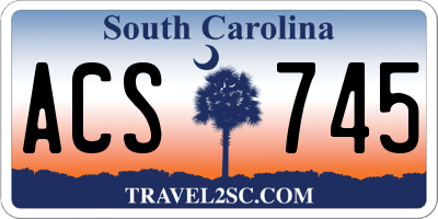 SC license plate ACS745