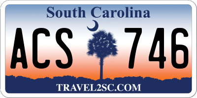 SC license plate ACS746