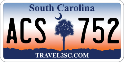 SC license plate ACS752