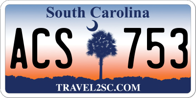 SC license plate ACS753