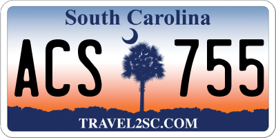 SC license plate ACS755