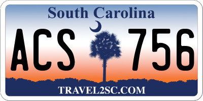 SC license plate ACS756
