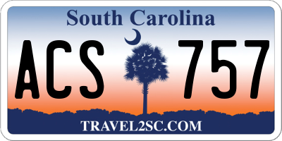 SC license plate ACS757