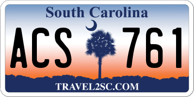 SC license plate ACS761