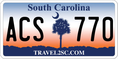 SC license plate ACS770