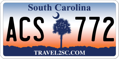 SC license plate ACS772