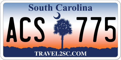 SC license plate ACS775