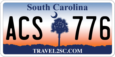 SC license plate ACS776