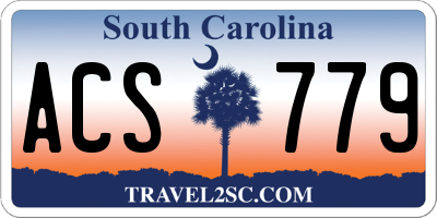 SC license plate ACS779