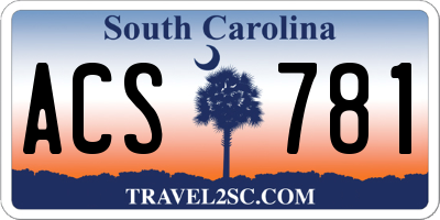 SC license plate ACS781