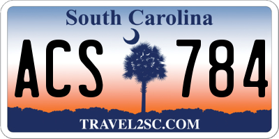 SC license plate ACS784