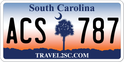 SC license plate ACS787
