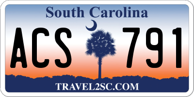 SC license plate ACS791