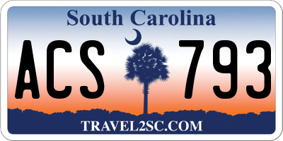 SC license plate ACS793