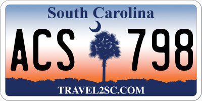 SC license plate ACS798
