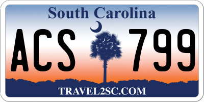 SC license plate ACS799