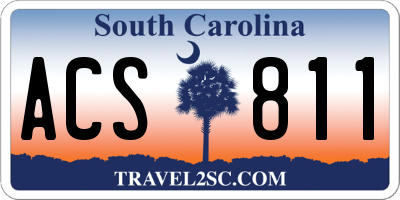 SC license plate ACS811