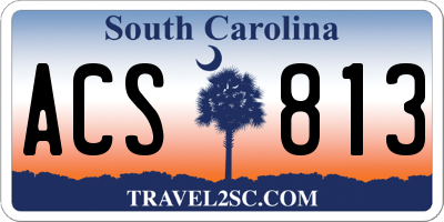 SC license plate ACS813