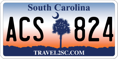 SC license plate ACS824