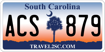SC license plate ACS879