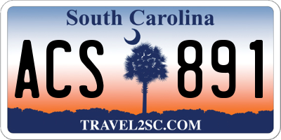 SC license plate ACS891