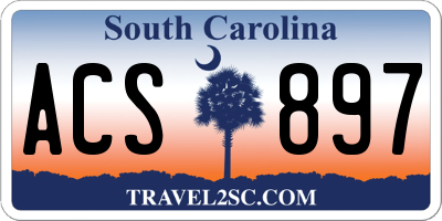 SC license plate ACS897