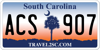 SC license plate ACS907
