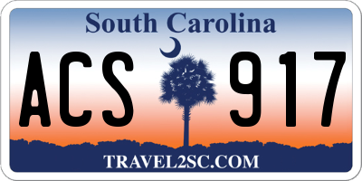 SC license plate ACS917