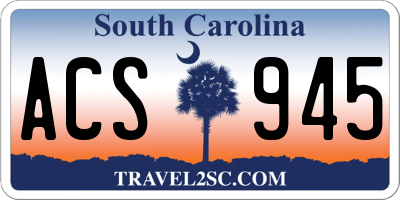 SC license plate ACS945