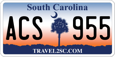 SC license plate ACS955