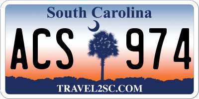 SC license plate ACS974