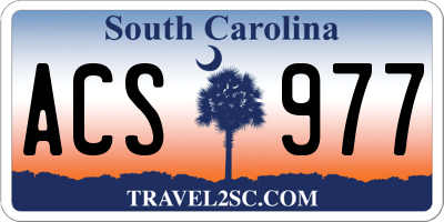 SC license plate ACS977
