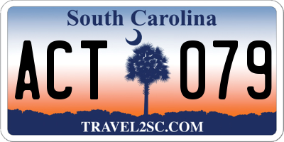 SC license plate ACT079