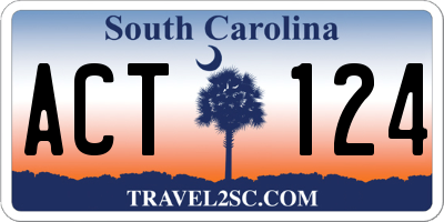 SC license plate ACT124