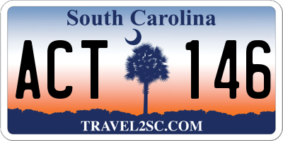 SC license plate ACT146