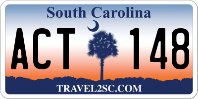SC license plate ACT148