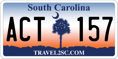 SC license plate ACT157