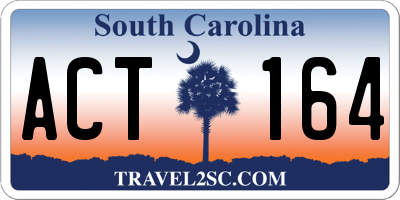 SC license plate ACT164