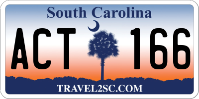 SC license plate ACT166