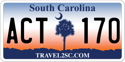SC license plate ACT170