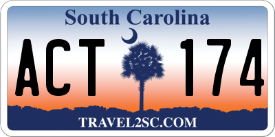 SC license plate ACT174