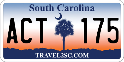 SC license plate ACT175