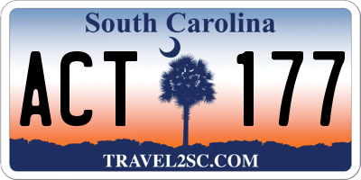 SC license plate ACT177