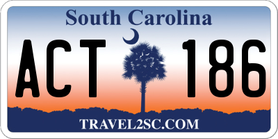 SC license plate ACT186