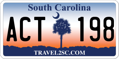 SC license plate ACT198